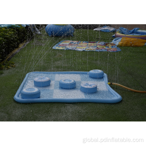 Inflatable Spray Pad Sprinkler Mat Spray pad with checkerboard pattern Baby Splash Pad Manufactory